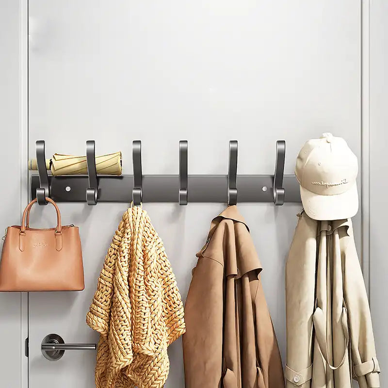 Türhakenleiste ohne Bohren (70 cm, 7 Haken)