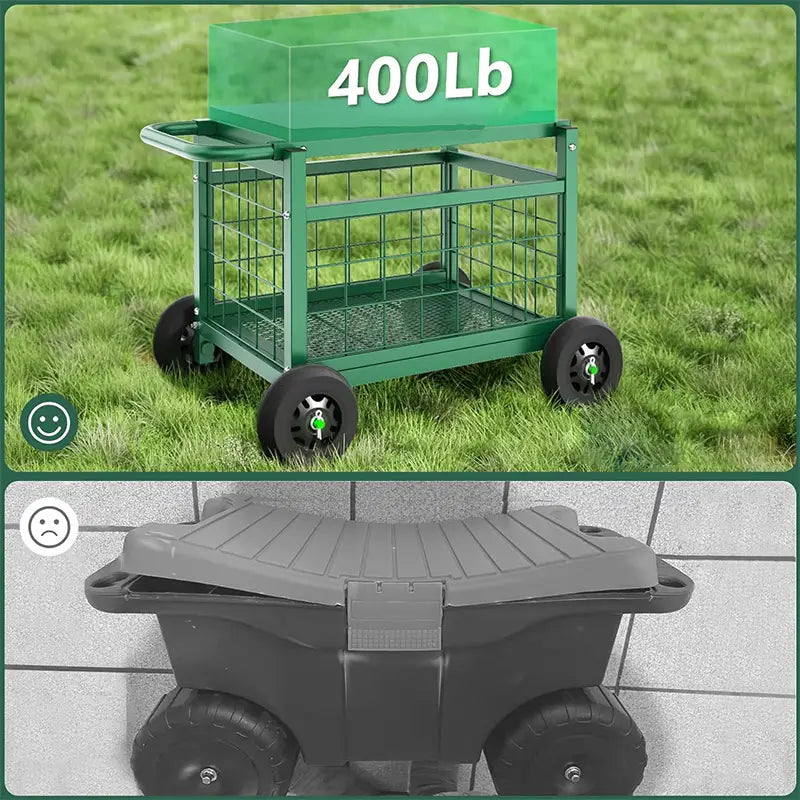 Gartenarbeitshocker mit Rädern