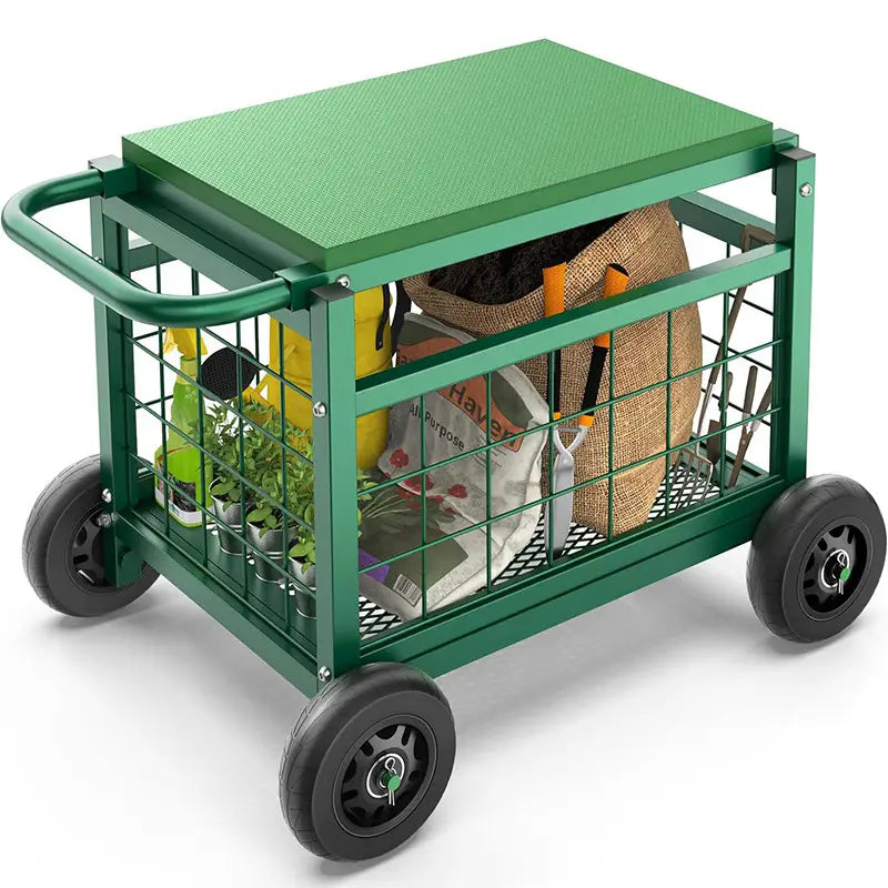 Gartenarbeitshocker mit Rädern