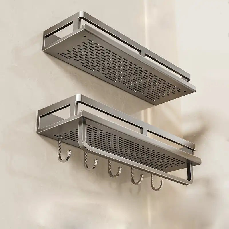 Wandhalterung ohne Bohren (mit 2 Ebenen & Haken)