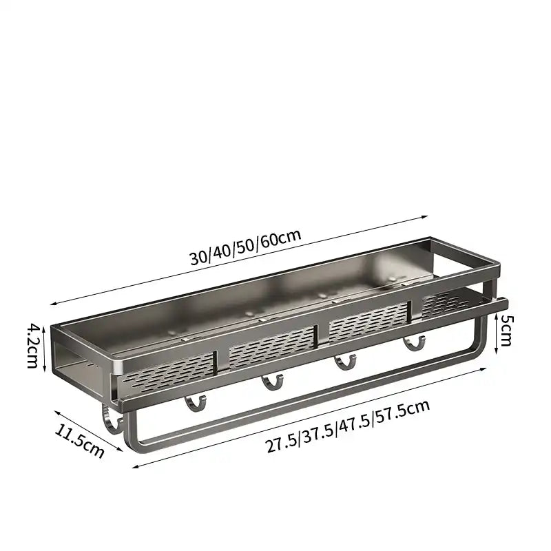 Wandhalterung ohne Bohren (mit 2 Ebenen & Haken)