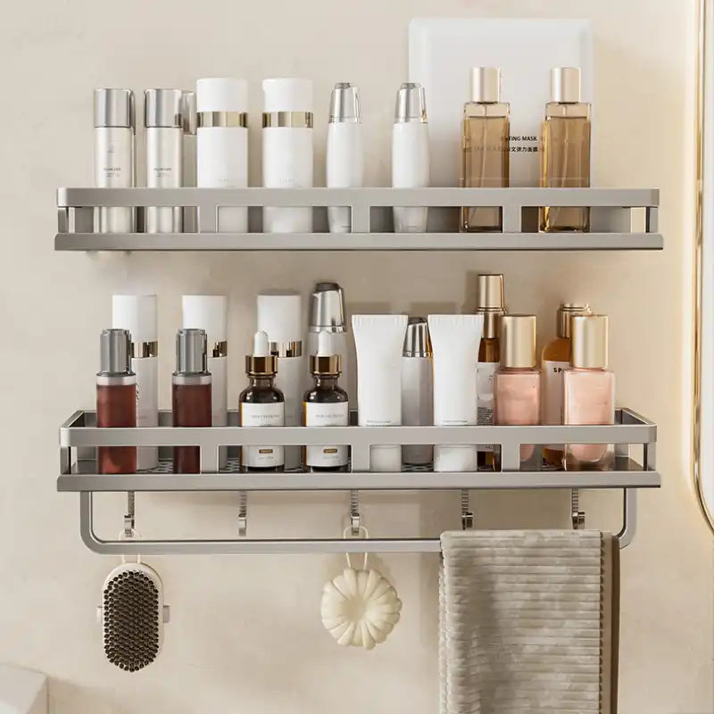 Wandhalterung ohne Bohren (mit 2 Ebenen & Haken)